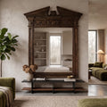 WS233 - Ornate Carved Wood Statement Mirror 69_x56_
