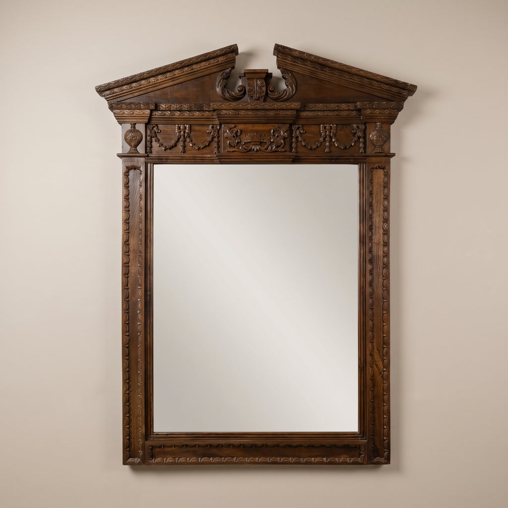 WS233 - Ornate Carved Wood Statement Mirror 69_x56_