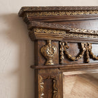 WS233 - Ornate Carved Wood Statement Mirror 69_x56_