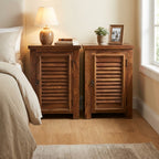WS279 - Solid Wood Louvered Style Night Stand
