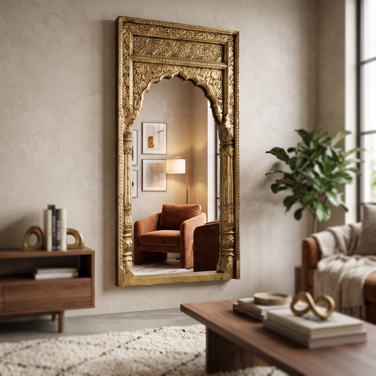 WS296697 - Solid Wood Antique Mirror 60_x29