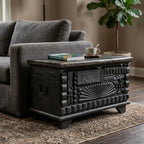 WS31C - Reclaimed Wood Carved Fitted Storage Chest