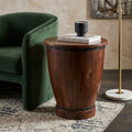 WS31 - Solid Acacia Barrel Style Side Table