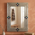 WS343 - Decorative Metal & Glass Accent Mirror 30_x21_