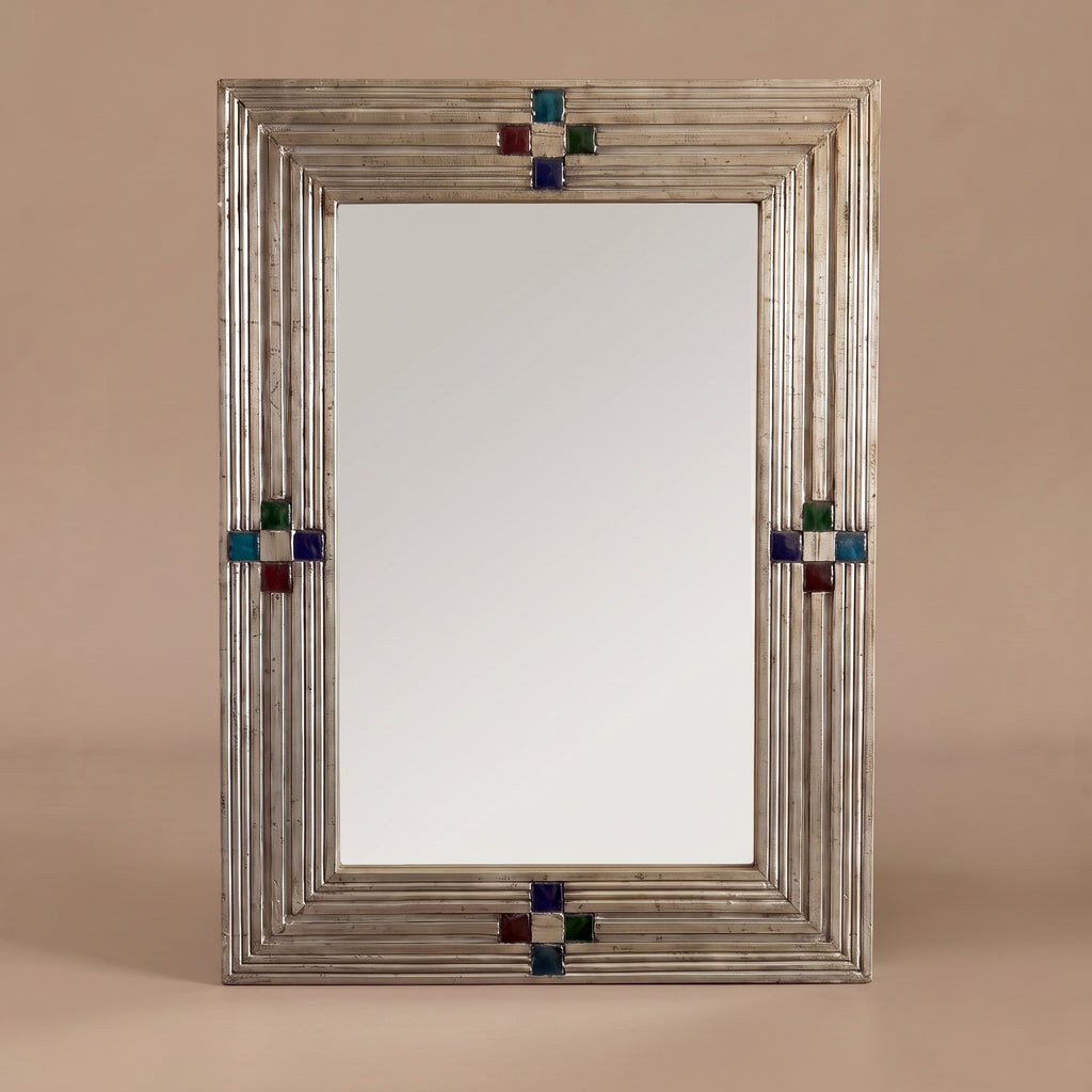 WS343 - Decorative Metal & Glass Accent Mirror 30_x21_