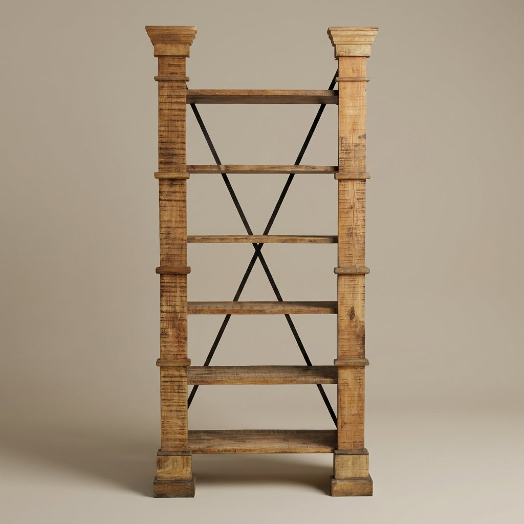 WS352 - Reclaimed Wood Iron Tall