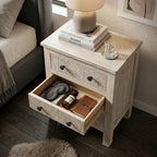 WS37NS - Solid Distressed Painted Night Stand