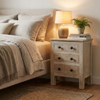 WS37NS - Solid Distressed Painted Night Stand