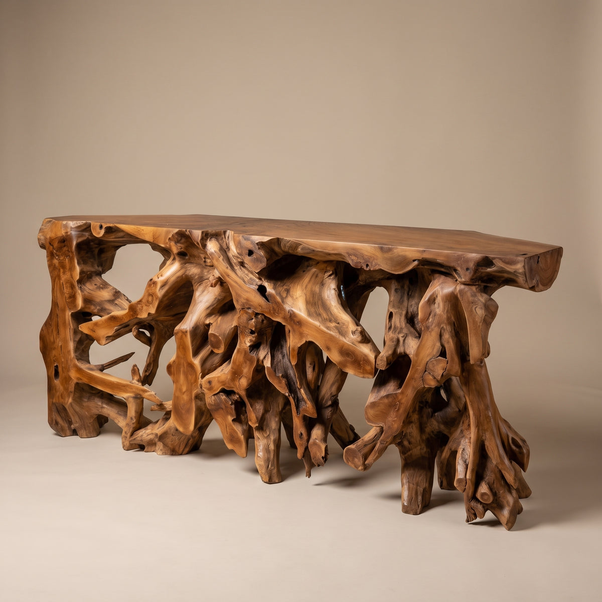 WS3N - Teak Root Console Table