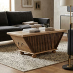 WS44 - Solid Wood Antique Panel Storage Chest / Coffee Table