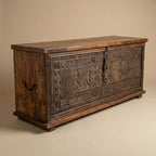 WS63 - Reclaimed Wood Antique Panel Front Storage Chest / Bench