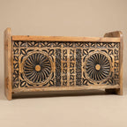 WS64 - Solid Wood Carved Storage Chest / Bench