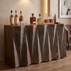 BC64 - Solid Wood Metal Fitted Front Bar / Counter