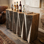 BC64 - Solid Wood Metal Fitted Front Bar / Counter