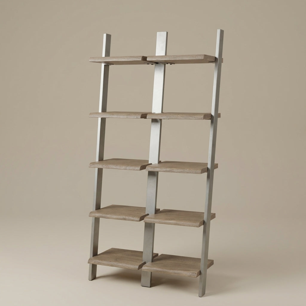 WS71 - Acacia Bookshelf on Metal Frame