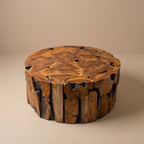 WS9 - Teak Root - Rounded Coffee Table