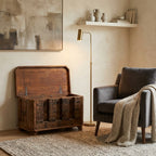 WS92 - Reclaimed Wood Antique Panel Front Storage Chest
