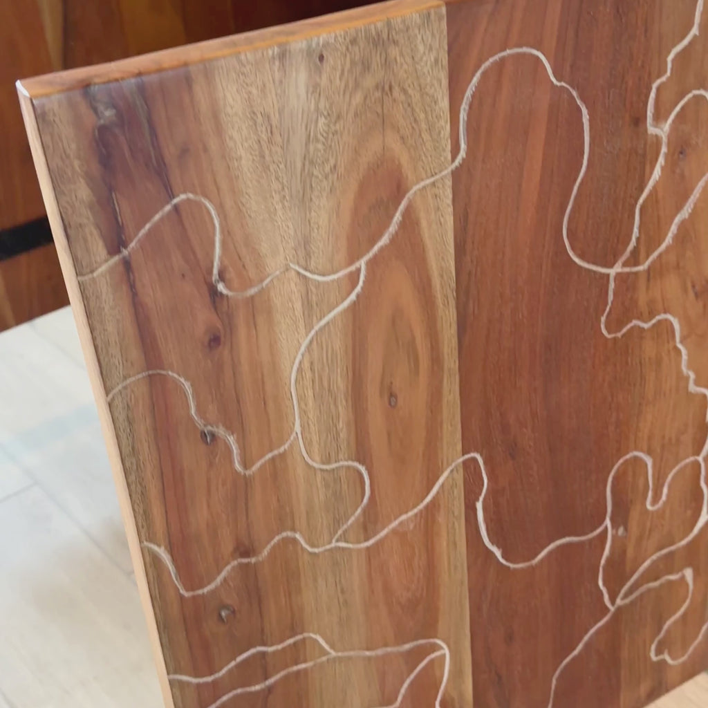 BS24 - Solid Acacia Engraved Buffet