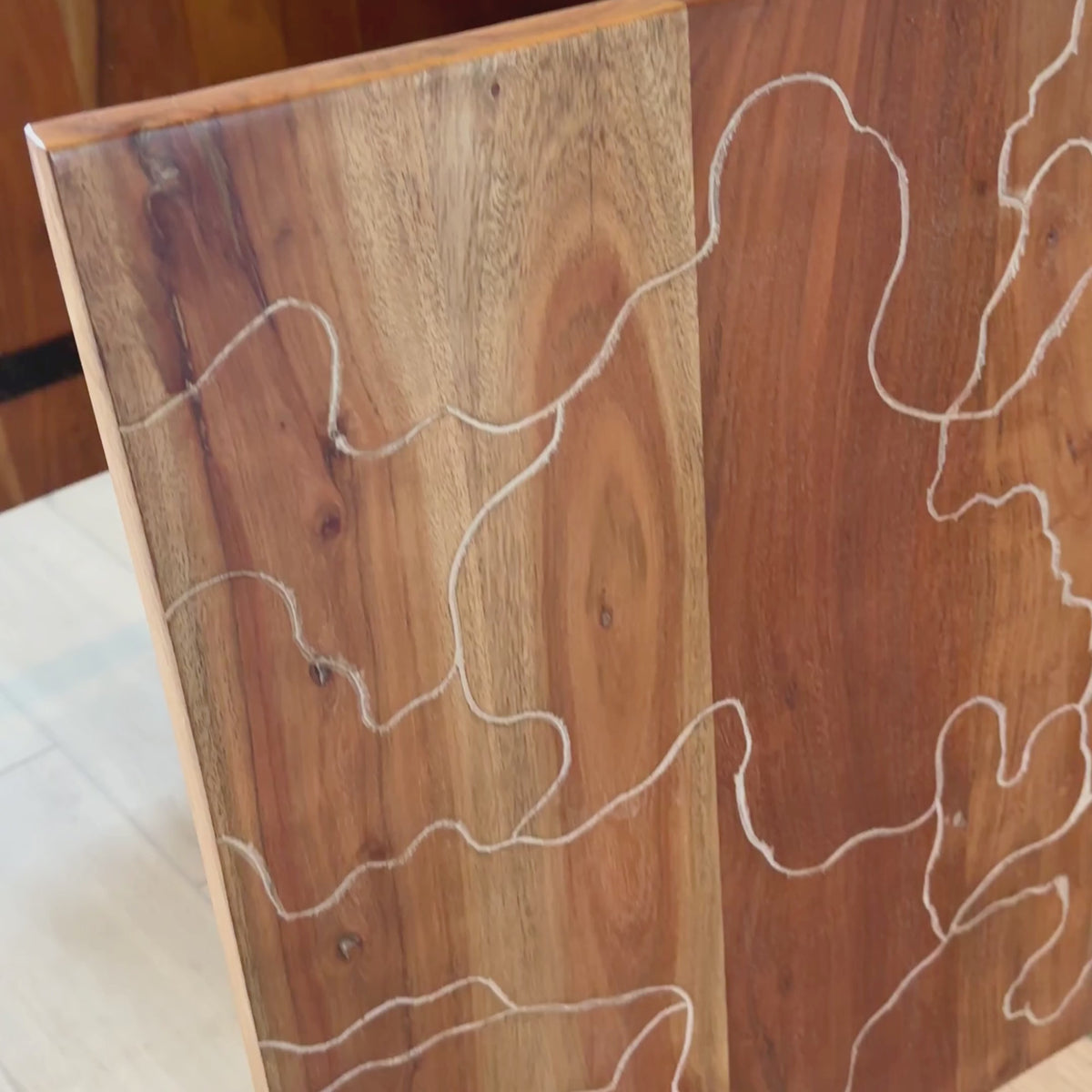 BS24 - Solid Acacia Engraved Buffet