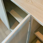 BS06 - Solid Wood Curve White Finish Buffet