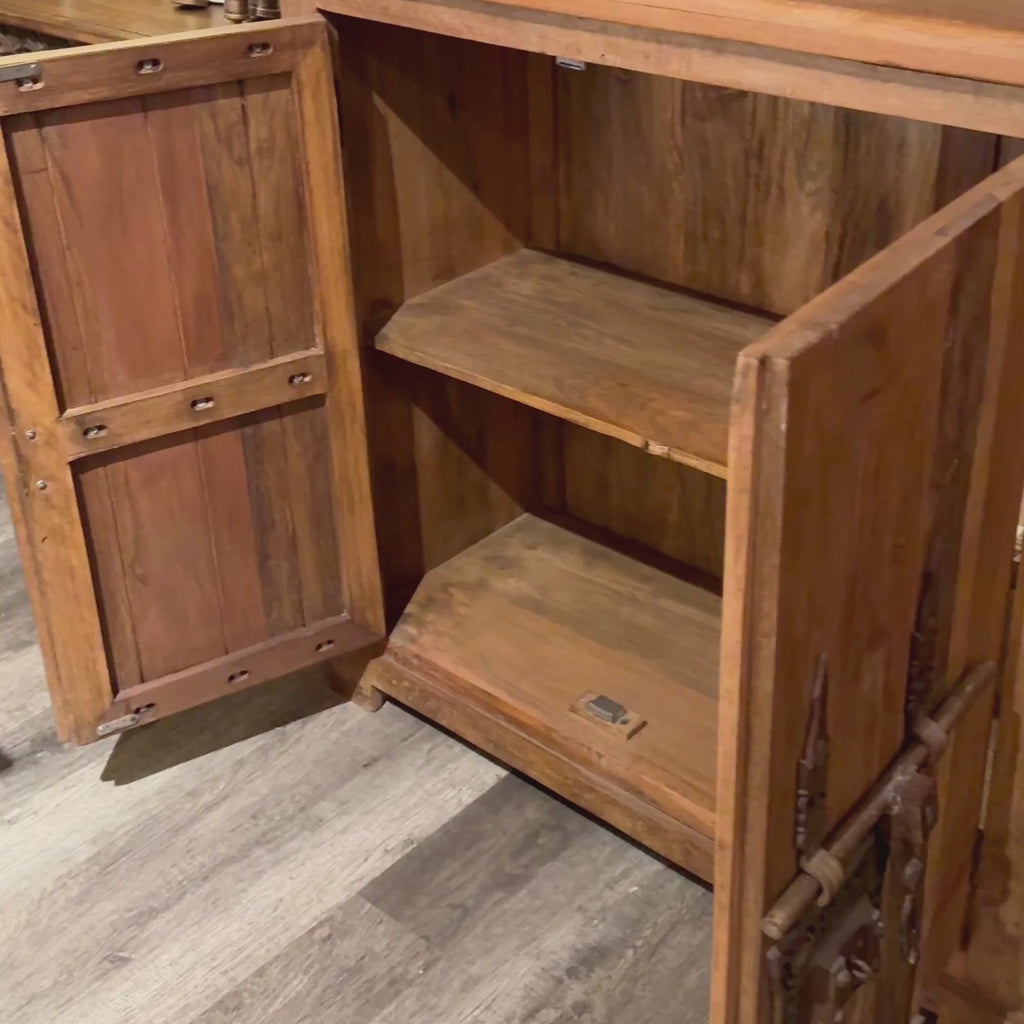 BS08 - Reclaimed Wood with Antique Hardware Buffet