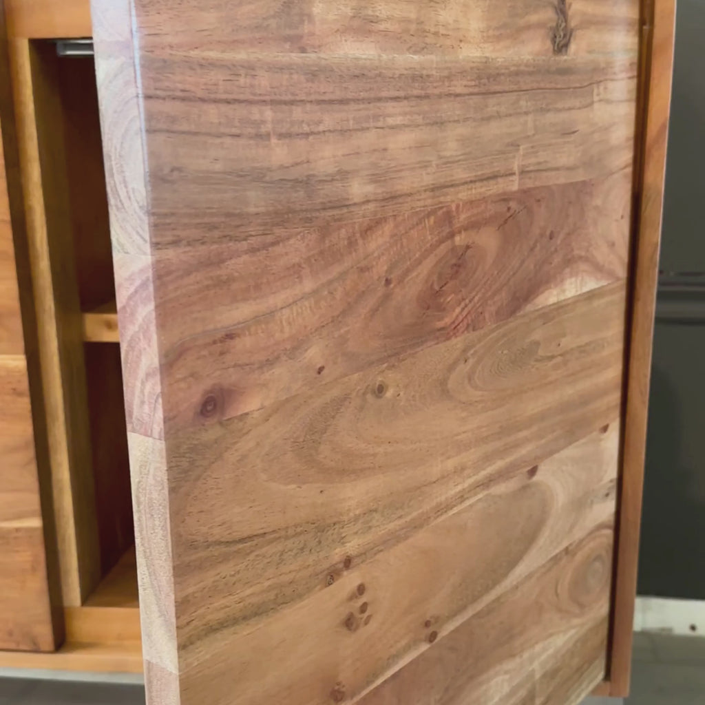 BS19 - Solid Acacia with Metal Base Buffet